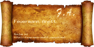 Feuermann Anett névjegykártya